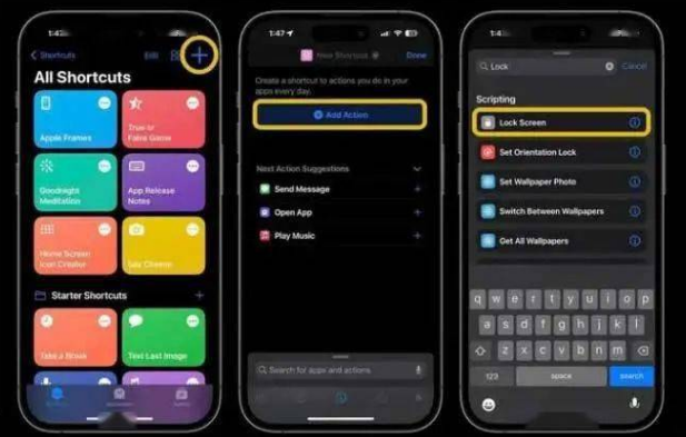 京口苹果14锁屏维修店分享iPhone14升级iOS16.4后如何创建锁屏快捷方式 